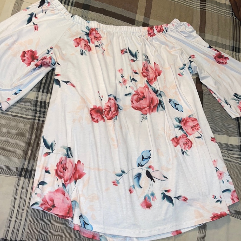 Off the shoulder floral top